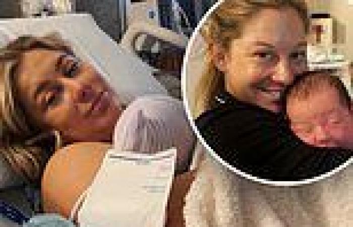 Olympic gymnast Shawn Johnson reveals that her newborn son's name is Jett James ...
