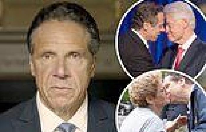 Andrew Cuomo shows pictures of him kissing and touching 'men and women' to ...