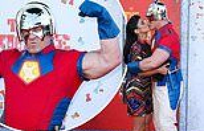 John Cena wears FULL COSTUME at The Suicide Squad premiere with wife Shay ...