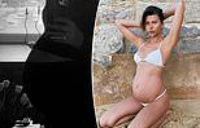 Pregnant model Georgia Fowler reveals a glimpse of her baby bump