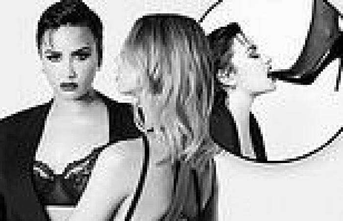 Demi Lovato poses with Allie Marie Evans in a chic series of photographs taken ...