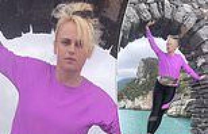 Rebel Wilson shows off her slim physique in skintight activewear in Italy