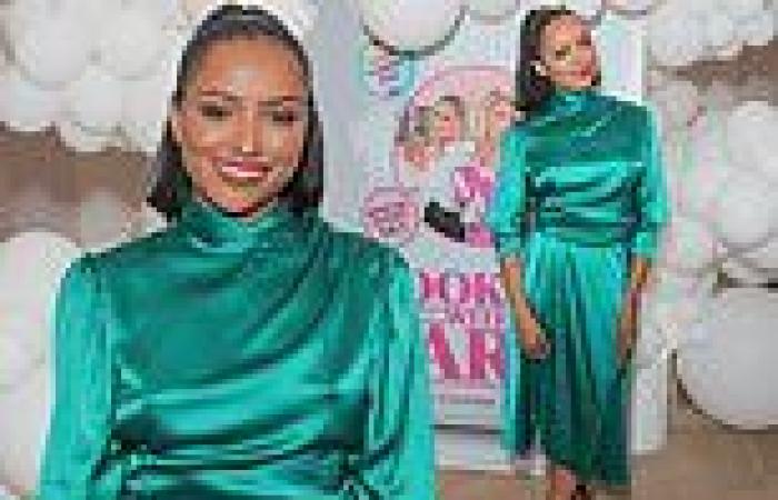 Kat Graham glows in a lustrous teal dress at a special screening of Cooking ...
