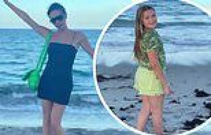 LBD-clad Victoria Beckham jokes she's 'Posh washed up' at Florida beach