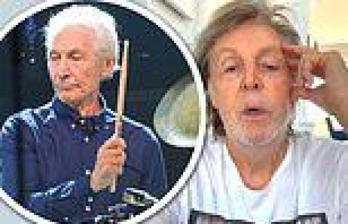 Paul McCartney pays tribute to Rolling Stones drummer Charlie Watts after his ...