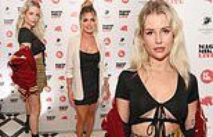 Lottie Moss and Megan Barton Hanson flash their toned legs at Magic Mike Live's ...