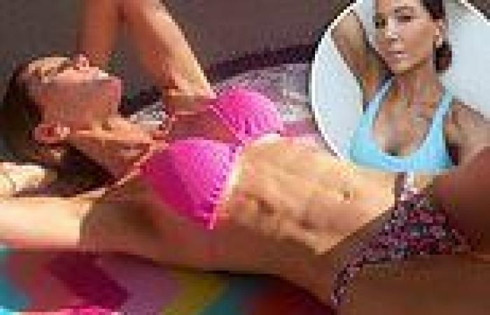 Covid Sydney: Ex-WAG Kyly Clarke flaunts her eight-pack abs in a tiny bikini