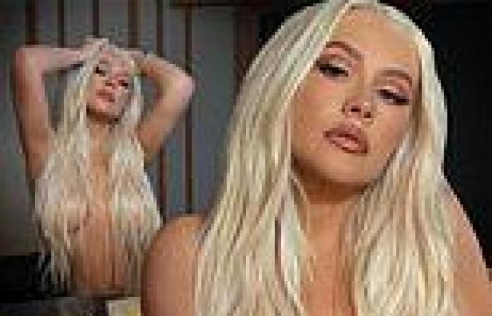 Christina Aguilera, 40, poses before her vanity TOPLESS in latest Instagram ...