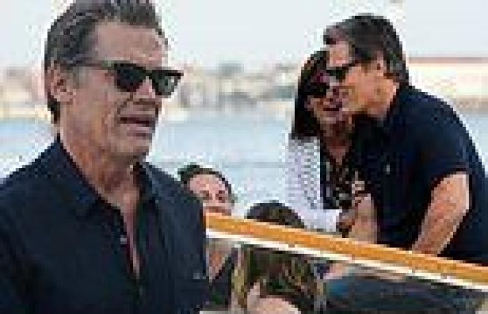 Josh Brolin cruises around Italy on a taxi boat during the  Venice ...