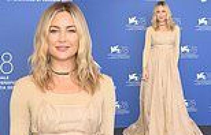 Venice Film Festival 2021: Kate Hudson looks regal in a cream dress at Mona ...