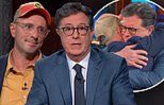 Stephen Colbert becomes emotional as Blues Clues star Steve Burns surprises him ...
