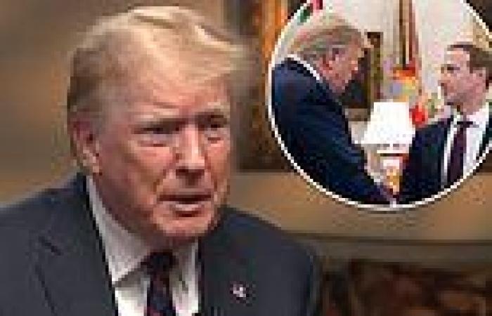 Trump says Mark Zuckerberg 'used to come to the White House to kiss my a**' in ...