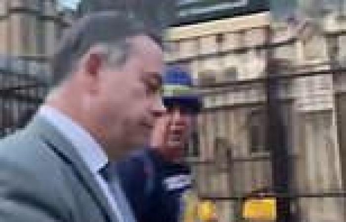 Foreign Office minister Nigel Adams snaps and tells protestor to 'f*** off'