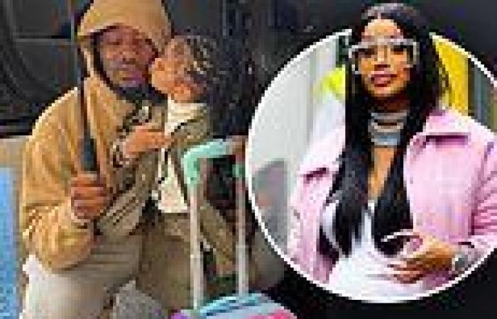 Cardi B's daughter Kulture, three, kisses daddy Offset goodbye as she heads to ...