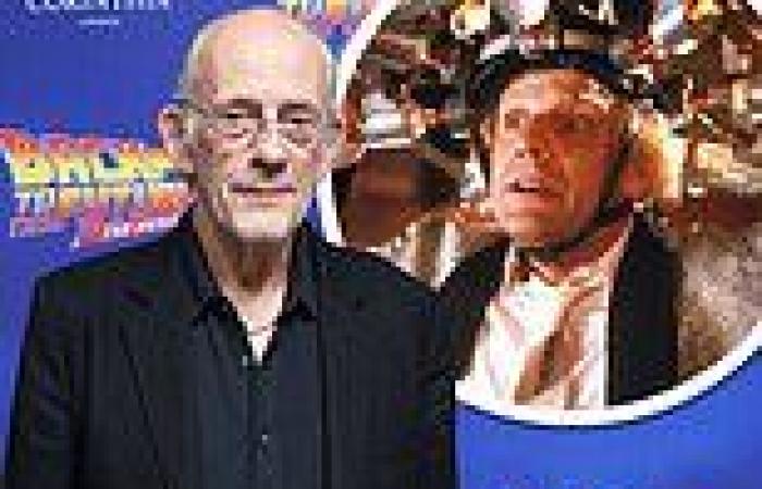 Christopher Lloyd leads the stars as he arrives for the Back To The Future The ...