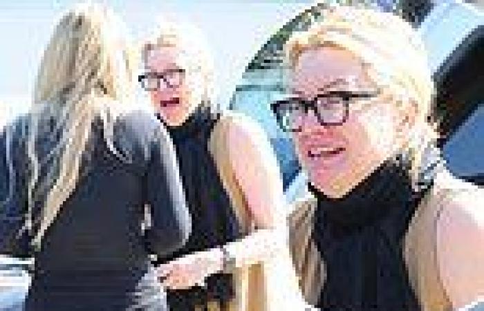 Alice Evans looks distraught  following 'fender-bender' in West Hollywood