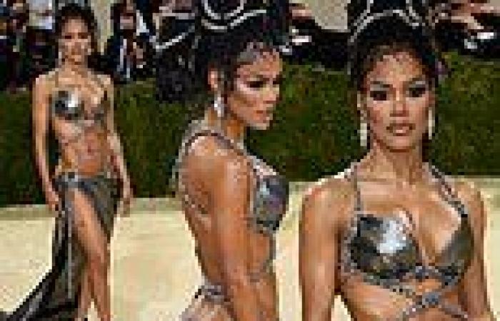 Teyana Taylor wears flesh-baring dress that shows off her tummy and butt at Met ...