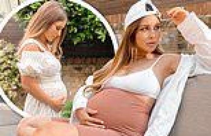 Pregnant Louise Thompson shocked after Instagram takes down a picture of her ...