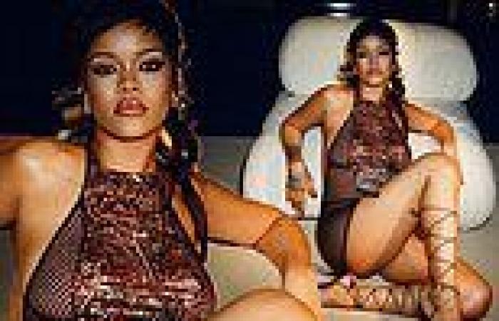 Rihanna smolders in slinky chocolate brown lingerie ahead of Savage X Fenty ...