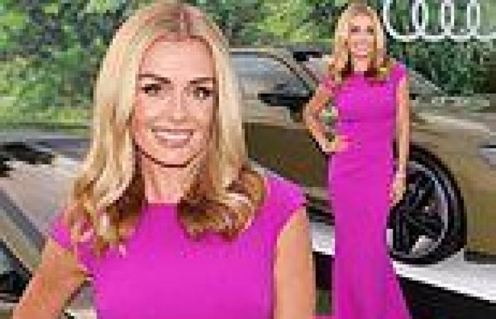 Katherine Jenkins shows off her svelte physique in a fuchsia pink gown ...