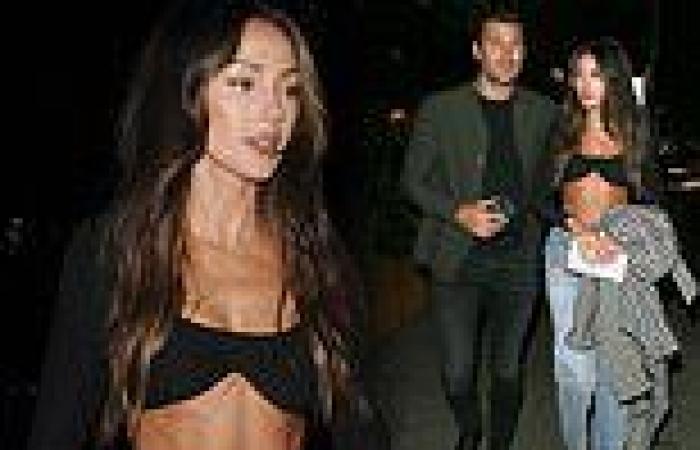 Michelle Keegan flashes her incredible abs in TINY black crop top