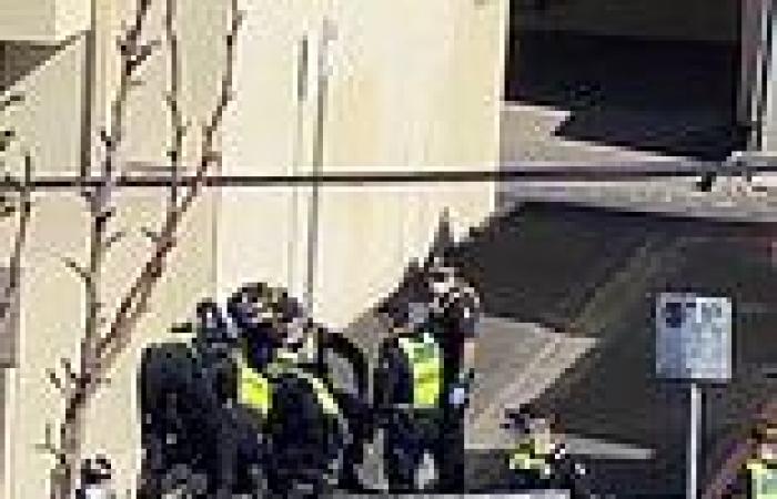 Dozens of police chase Melbourne protester before tackling him to the ground ...