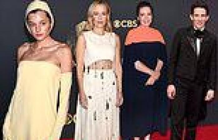 Emma Corrin, Gillian Anderson and Olivia Colman attend Emmy Awards screening in ...