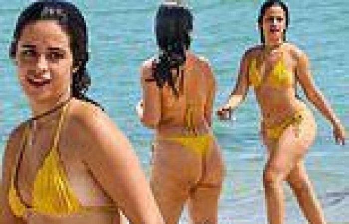 Camila Cabello puts on a very cheeky display in thong bikini as she sends ...