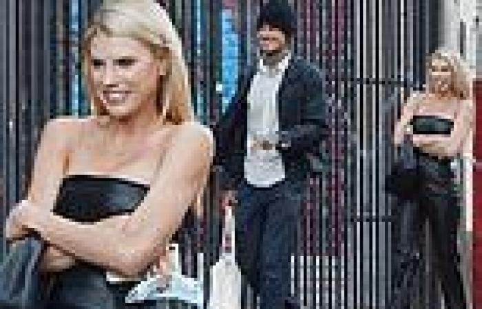 Charlotte McKinney opts for edge in head-to-toe leather for date with boyfriend ...