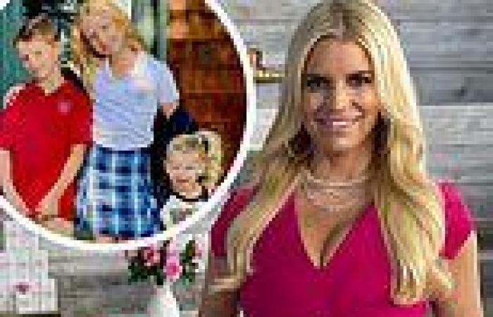 Jessica Simpson, 41, posts t picture of her children Maxwell, nine, Ace, ...