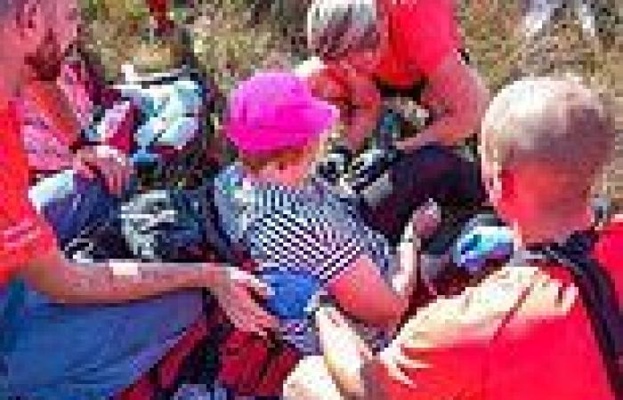 Pictures show moment mystery woman was rescued on Croatian island