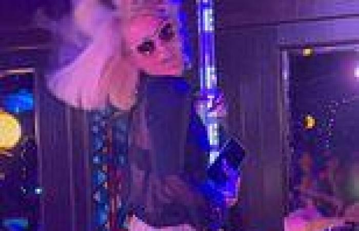 Paris Hilton works a STRIPPER POLE as mom Kathy and sister Nicky look on