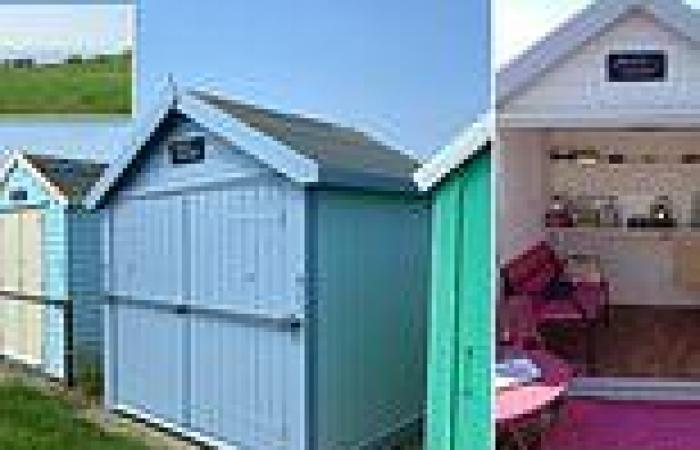 Cliff-top beach hut with uninterrupted sea views goes on the market for a ...