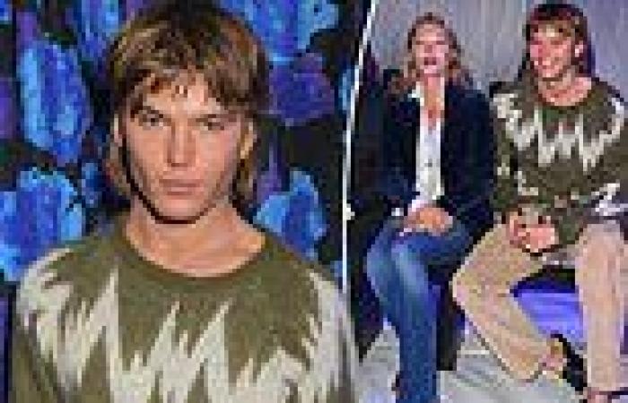 Kate Moss sits front row with her protégé Jordan Barrett at London Fashion Week