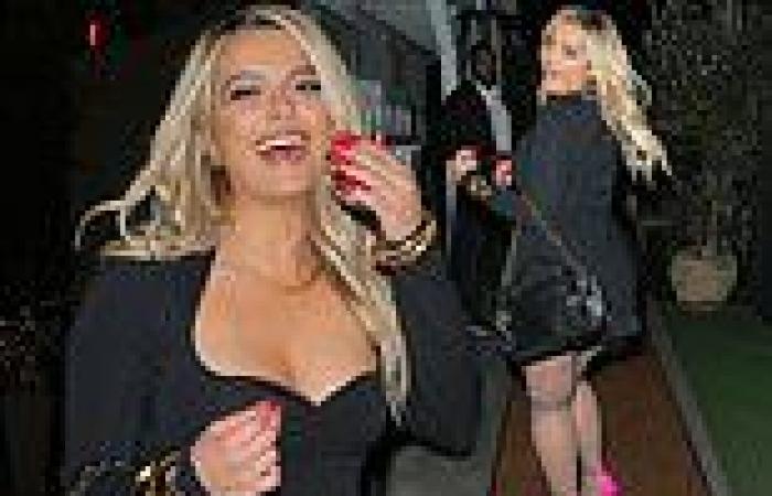 Bebe Rexha puts on a leggy display as she steps out for dinner with friends ...