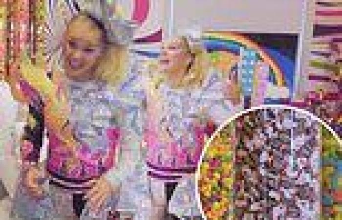 Jojo Siwa's psychedelic bedroom is filled with 4,000 lbs of candy