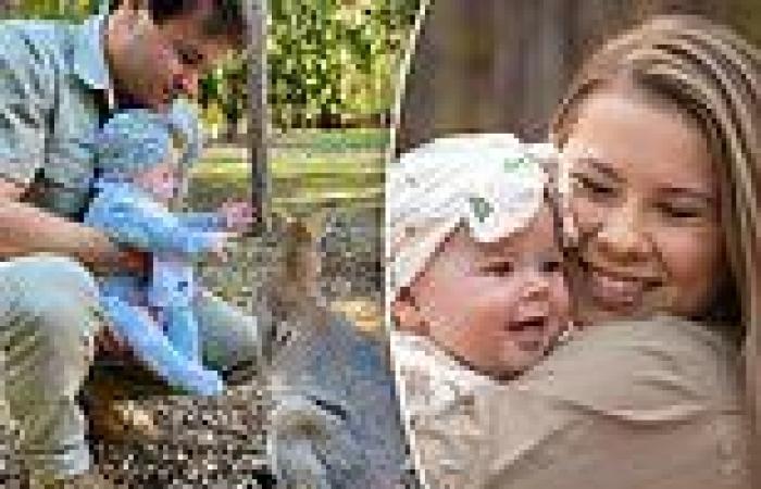 Bindi Irwin's baby daughter meets a marsupial at Australia Zoo