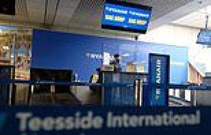 Teeside airport: Pilot and two passengers are rushed to hospital as aircraft ...