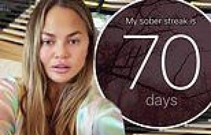 Chrissy Teigen celebrates 70 days of sobriety as she joyfully announces ...