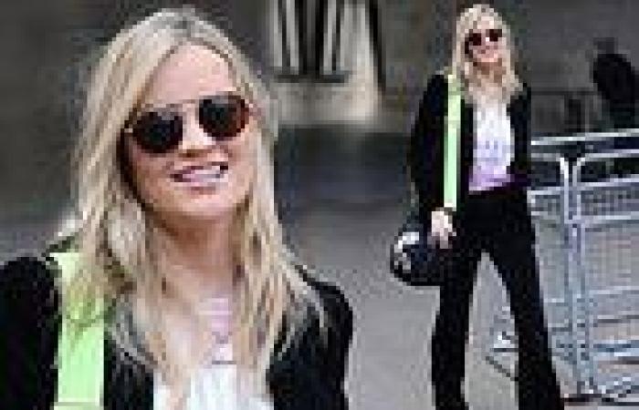 Laura Whitmore channels sartorial chic as she heads to work on her radio show