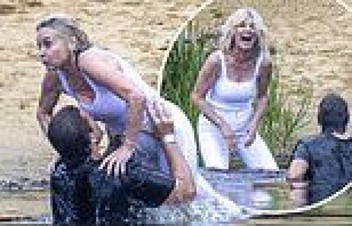 James Argent and Anthea Turner film The Real Dirty Dancing in Norfolk