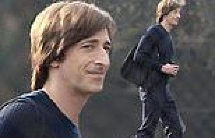 Adrien Brody spotted for the first time in character as Los Angeles Lakers ...