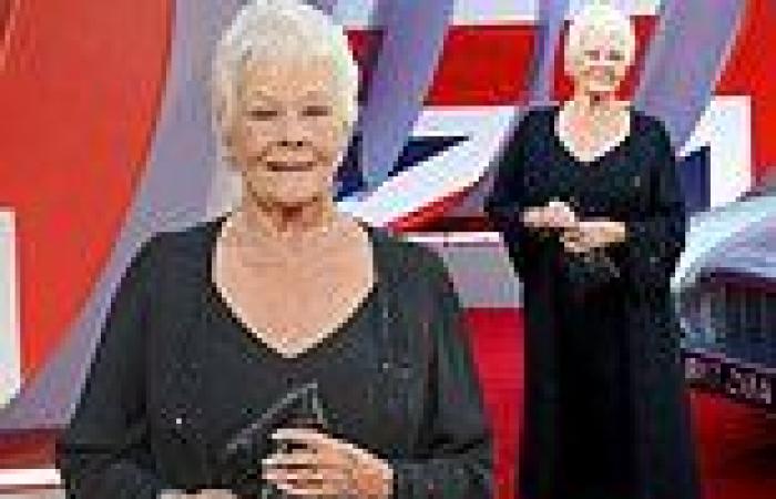 No Time To Die: Judi Dench looks elegant in a black maxi dress and ...