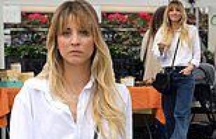 Kaley Cuoco seen for first time after Karl Cook divorce filing as she films The ...