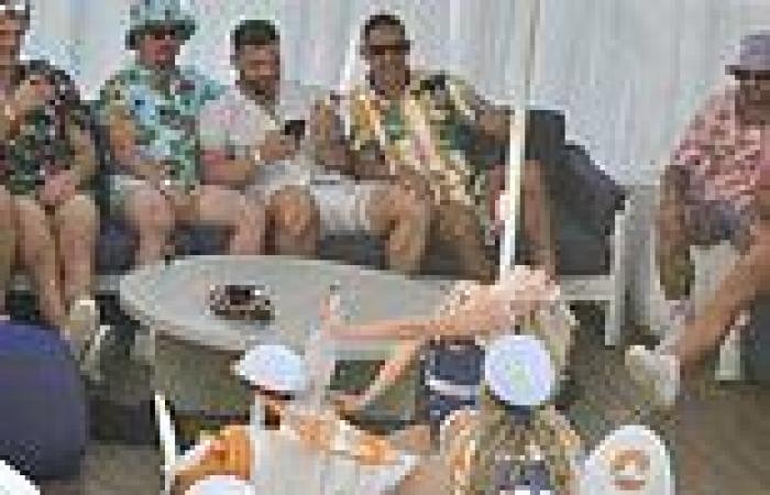 Scantily-clad entertainers put on a show South Sydney Rabbitohs boozy Mad ...