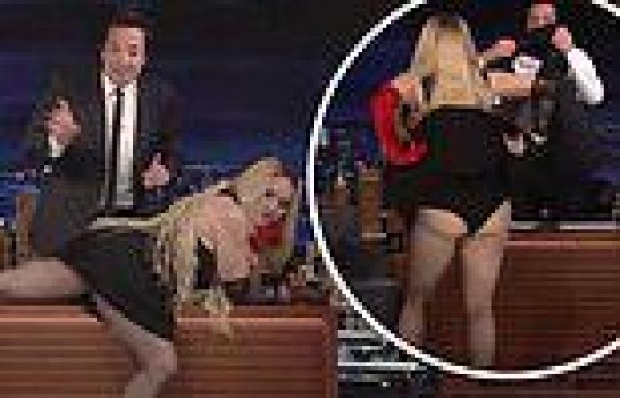 Madonna, 63, flashes her bottom and gyrates on Jimmy Fallon's desk on the ...