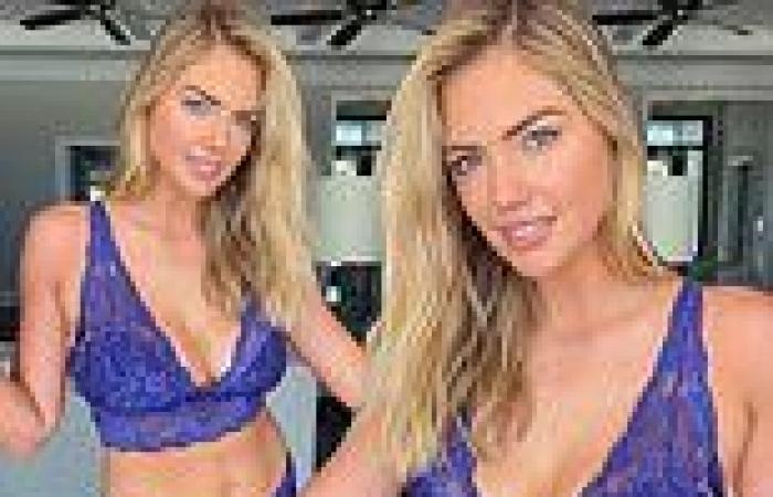 Kate Upton strikes a pose in lacy purple lingerie for latest sizzling Instagram ...