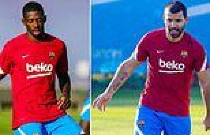 sport news Barcelona forwards Dembele and Aguero return to training following long injury ...