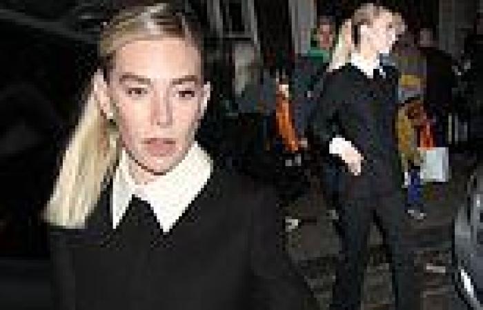 Vanessa Kirby is effortlessly chic in a black co-ord as she exits post-premiere ...