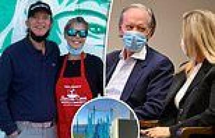 Beaming billionaire Bill Gross and wife Amy celebrate finishing court-ordered ...